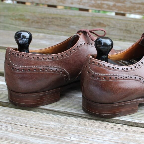 Church's Brown Leather Brogues, Size 9 F (wide) US, Made in England, EUC - Picture 7 of 14